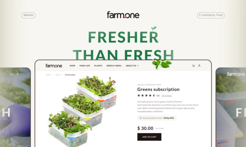 Spaceberry Studio - Farm.One - web app for a high-tech vertical farm