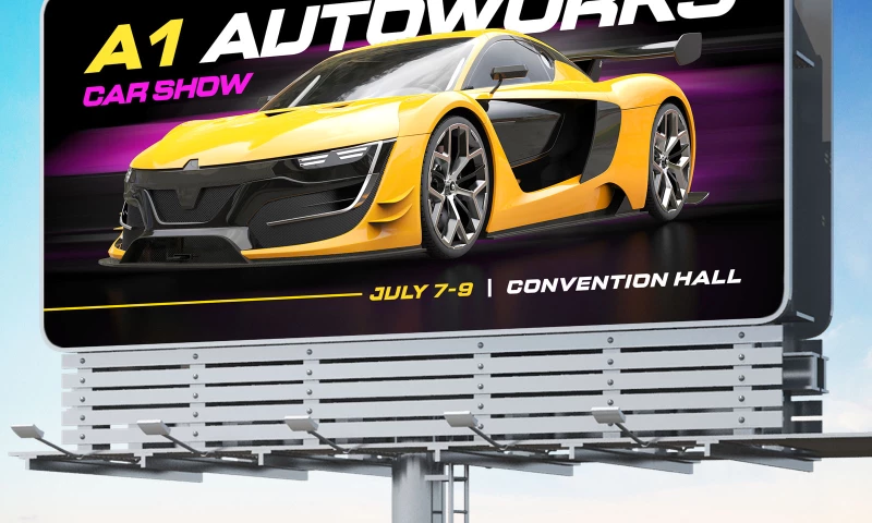 Designed.co - A1 AutoWorks Car Show Billboard Design