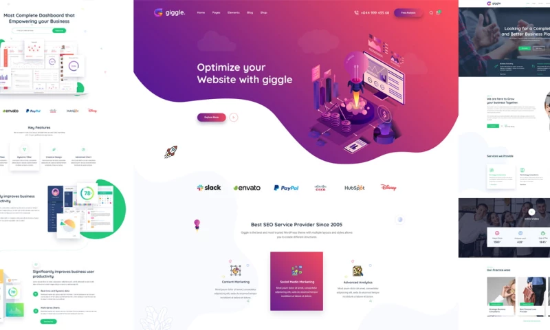 Giggle Modern & Multipurpose PSD Template Kit