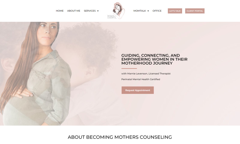 Made Online - Becoming Mothers Counseling Website Development