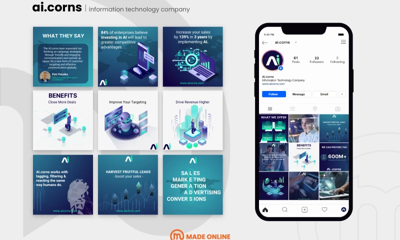 AI Corns Social Media