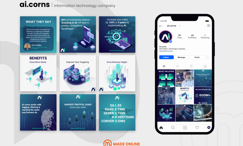 Made Online - AI Corns Social Media