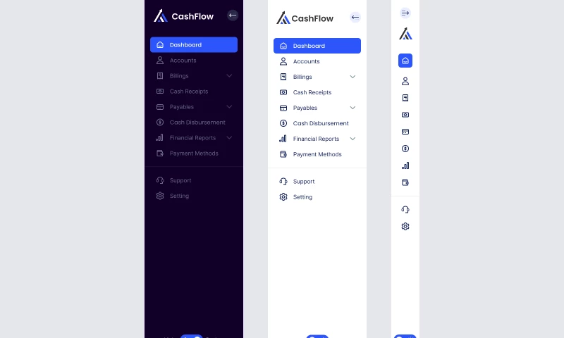 Arham Techpro - Dashboard Navigation Design