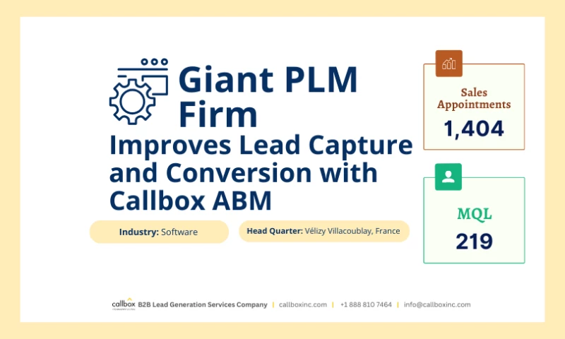 Giant PLM Firm Improves Lead Capture and Conversion with Callbox ABM