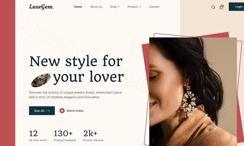 Jewellery Landing Page