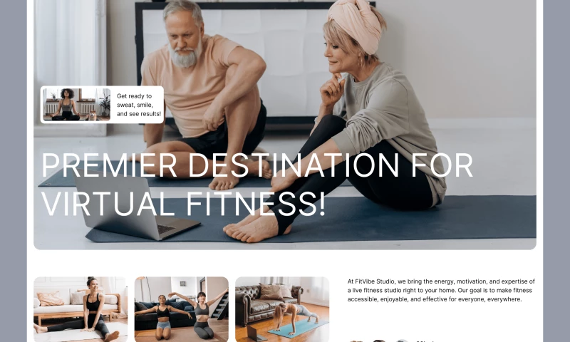 Virtual Fitness & Yoga Web Design