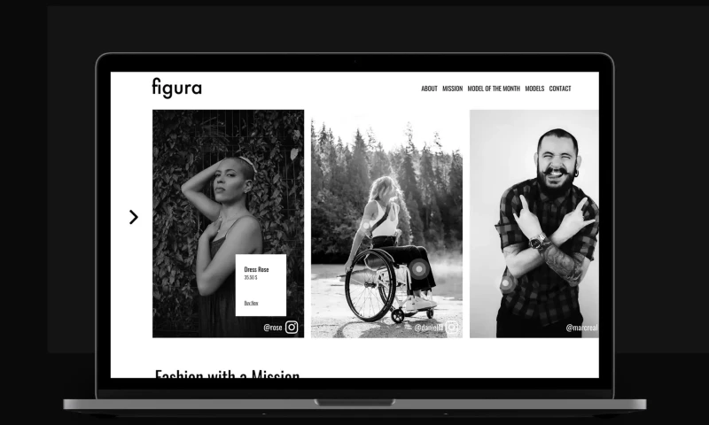 More By Us - FIGURA: Web Design and Brand Identity for Diverse Fashion