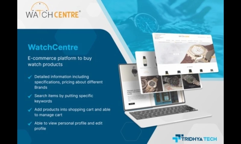 Tridhya Tech - Watch Center - eCommerce Website