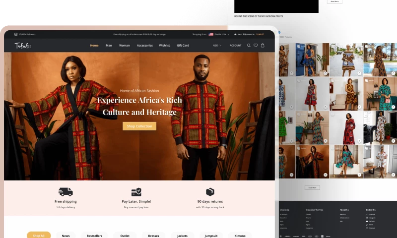 African aesthetic Ecommerce Store