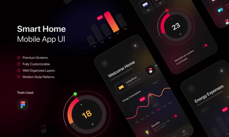 Smartphone Mobile app ui
