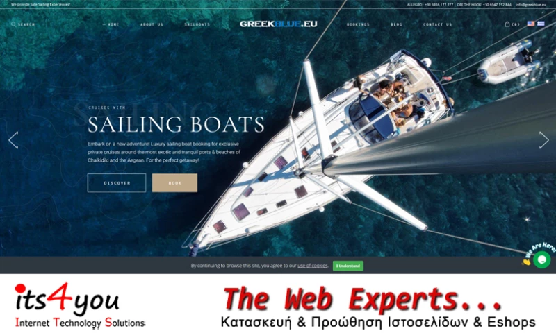 Construction of a website / Yacht Booking + Eshop