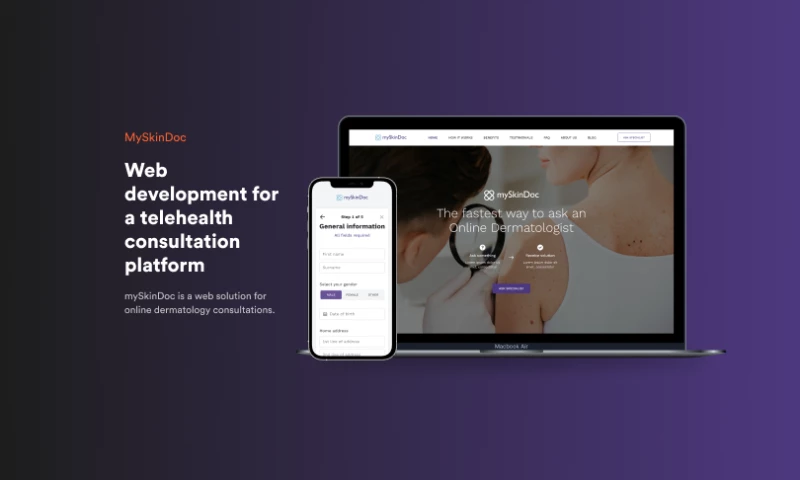 Web development for a telehealth consultation platform
