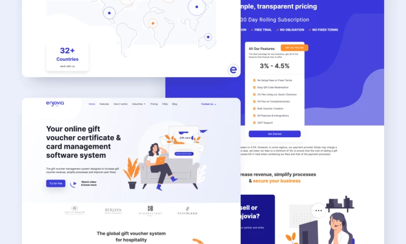 Enjovia - Web Platform for an eCommerce company