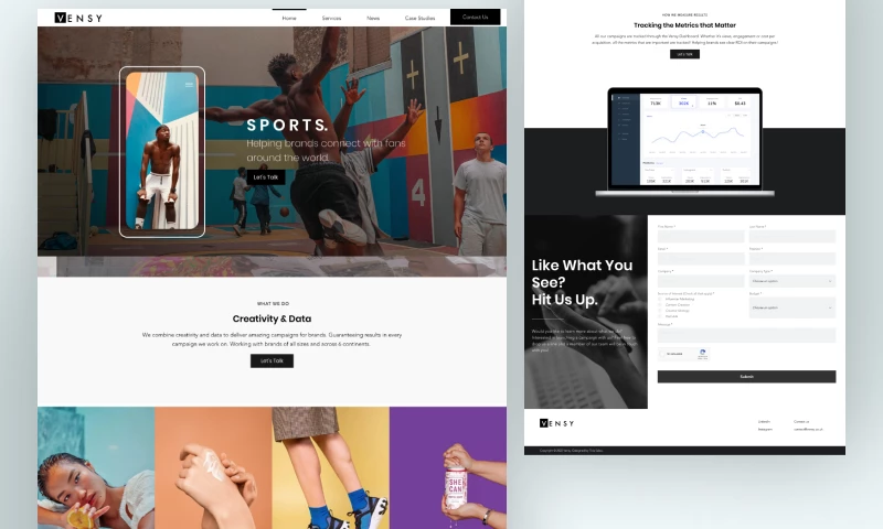 Vensy - Website Development for Marketing Company