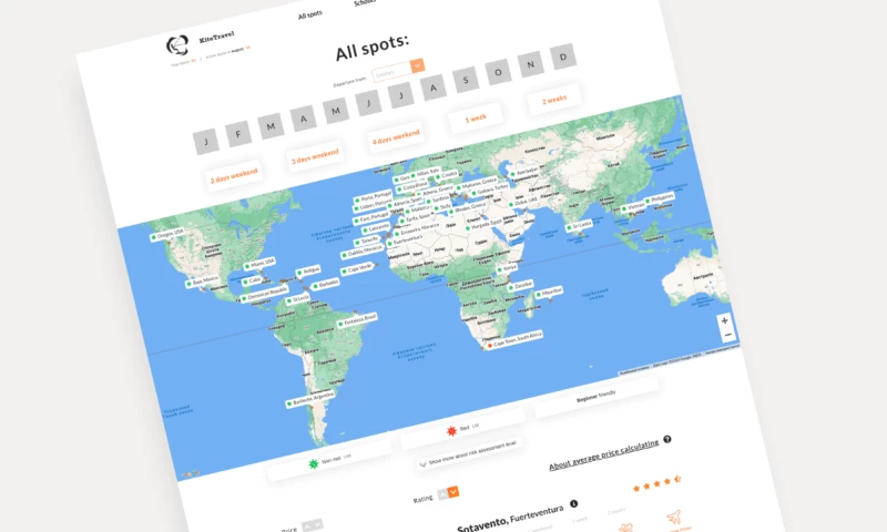 SoloWay Technologies - Kite Travel - Website for the kitesurfing travel company