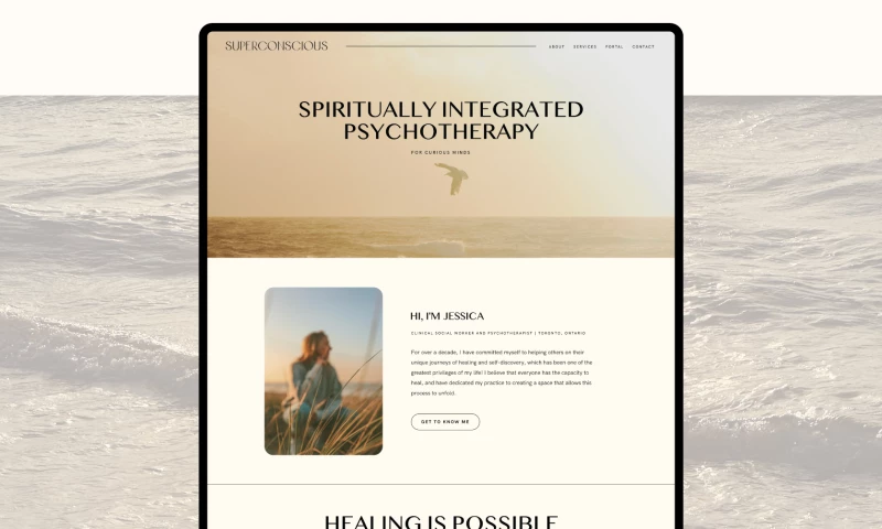 CalmContent - Brand & Website Design for SUPERCONSCIOUS