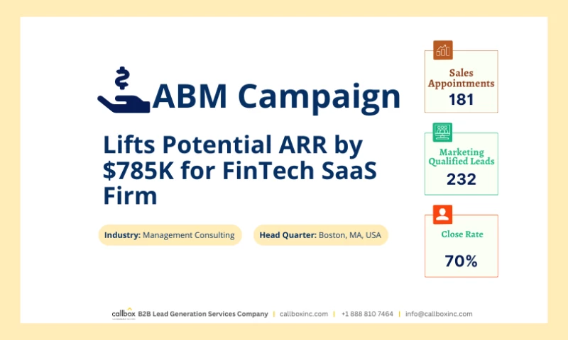 Callbox - Ongoing ABM Campaign Lifts Potential ARR by $785K for FinTech SaaS Firm