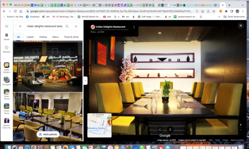 Indian Delights Restaurant Karama Dubai - GMB Ranking