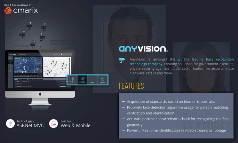 Cmarix - Anyvision Web Mobile Application