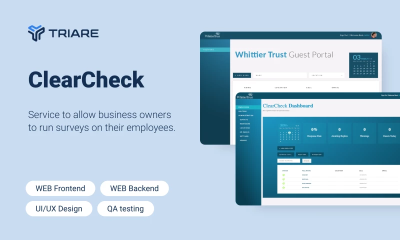 TRIARE - ClearCheck - Service to allow business owners to run surveys on their employees