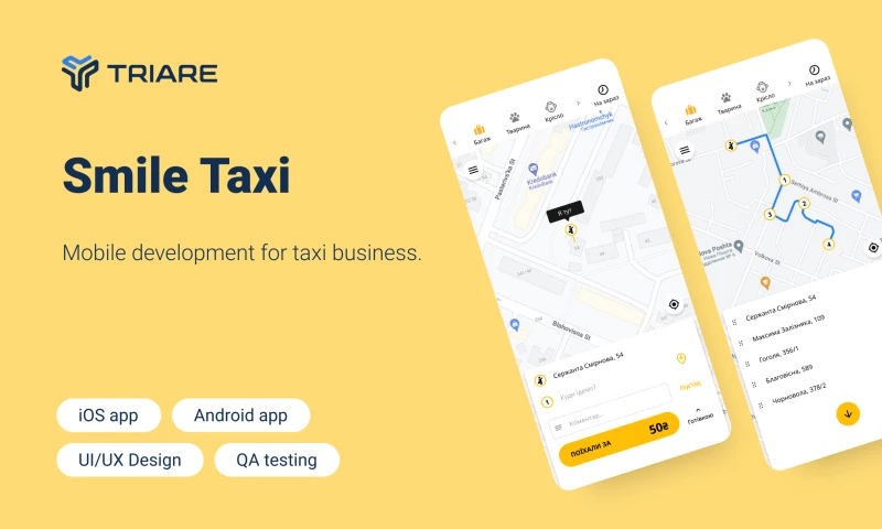 Smile Taxi - IOS/Android app for the leading taxi service