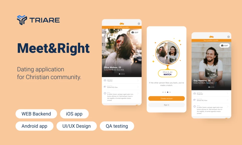 TRIARE - Meet&Right - dating application for Christian community