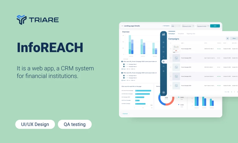 InfoReach - UX design for a complex CRM system