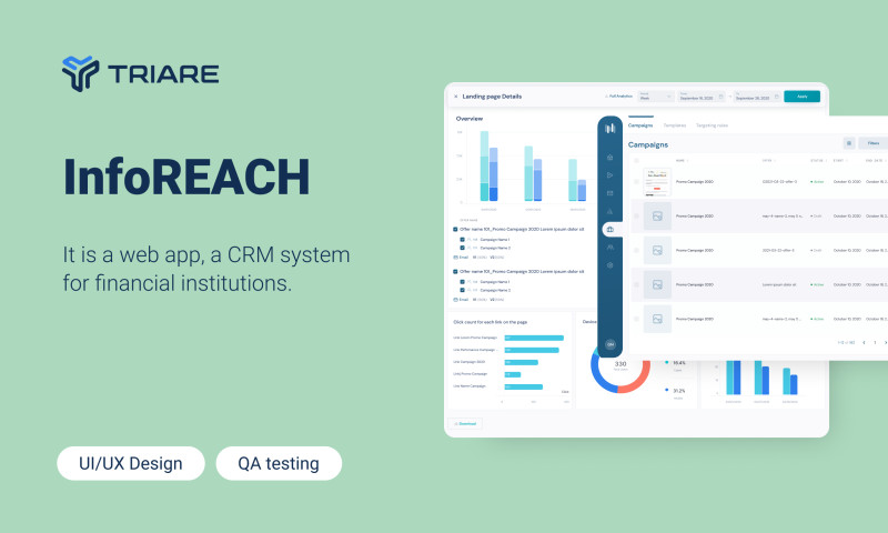 TRIARE - InfoReach - UX design for a complex CRM system