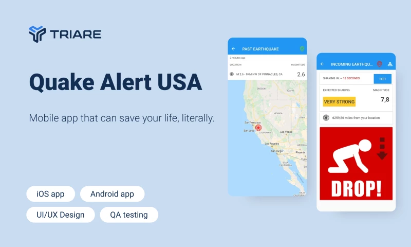 TRIARE - QuakeAlert - mobile app that can save your life, literally.