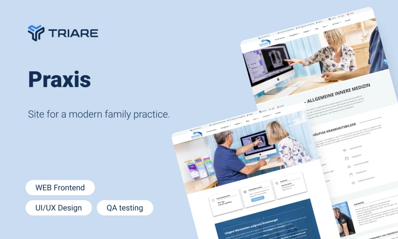 Praxis - a site for a modern family practice.