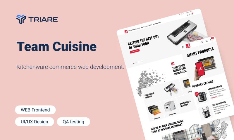 TRIARE - Team Cuisine - a product catalog and a recipe blog