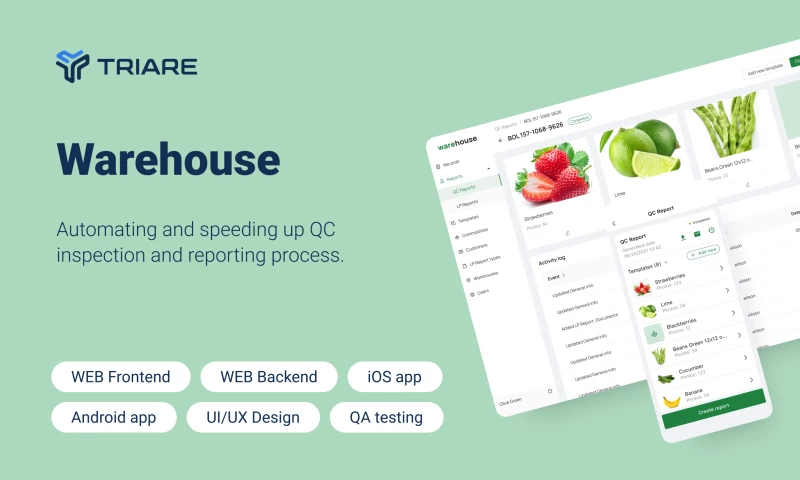TRIARE - Warehouse - automating QC inspection and reporting