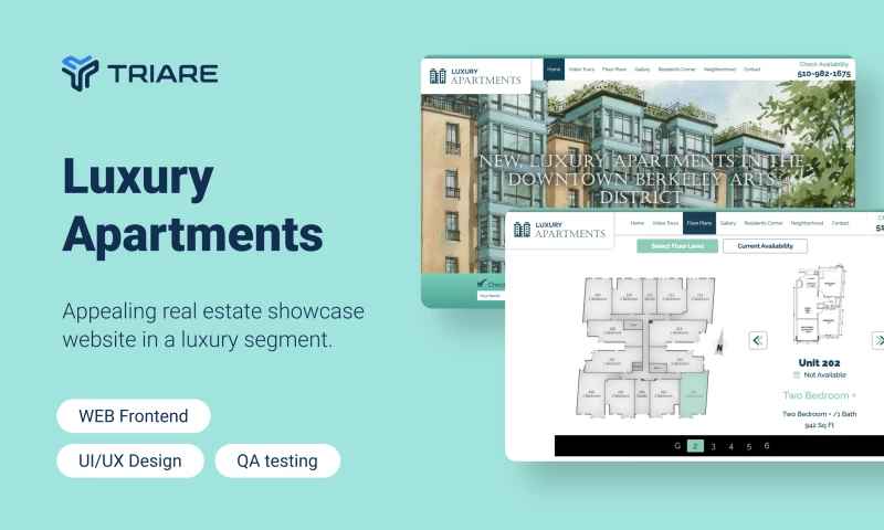 TRIARE - Apartments - appealing real estate website in the luxury segment