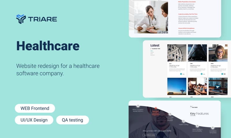 Healthcare - website redesign for a healthcare software company