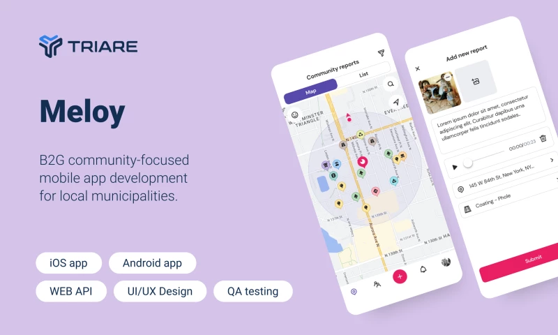 TRIARE - Meloy - B2G community-focused mobile app development for local municipalities