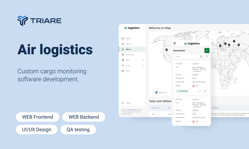 TRIARE - Air Logistics - an easy-to-use air cargo monitoring app