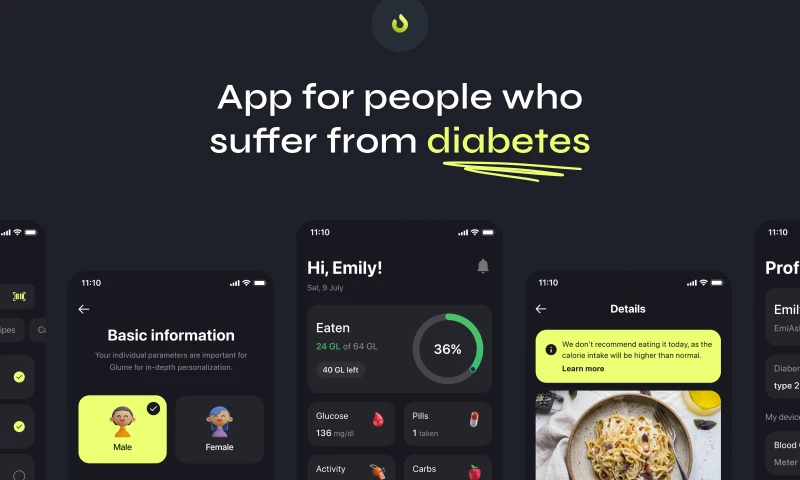 Phenomenon Studio - Glume - Healthcare mobile app for diabetics