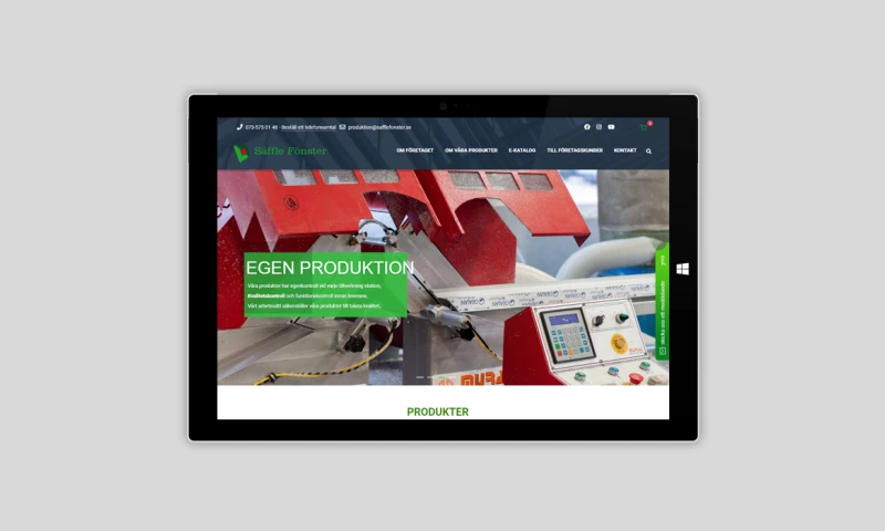 Integrated development of a website and corporate identity for a window manufacturing company