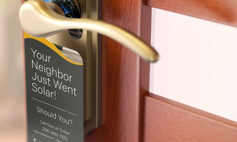 Solterra Solar Door Hanger Design