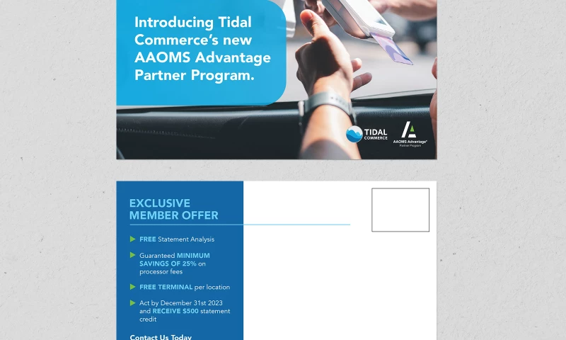 Tidal Commerce Postcard Design