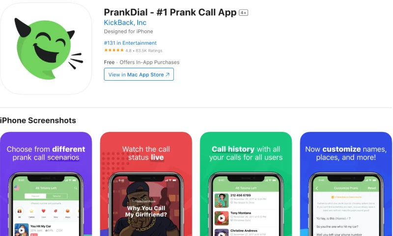 Prankdial - Prank Calling Application Over 10M Downloads