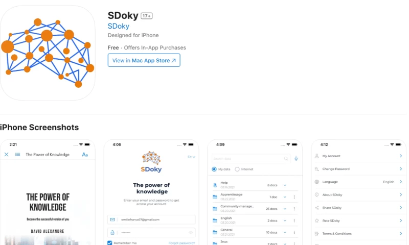 Sdoky - Knowledge Mgmt and Personal Development Software