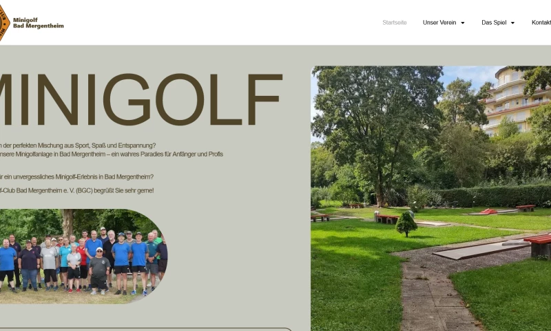 Miniature golf course