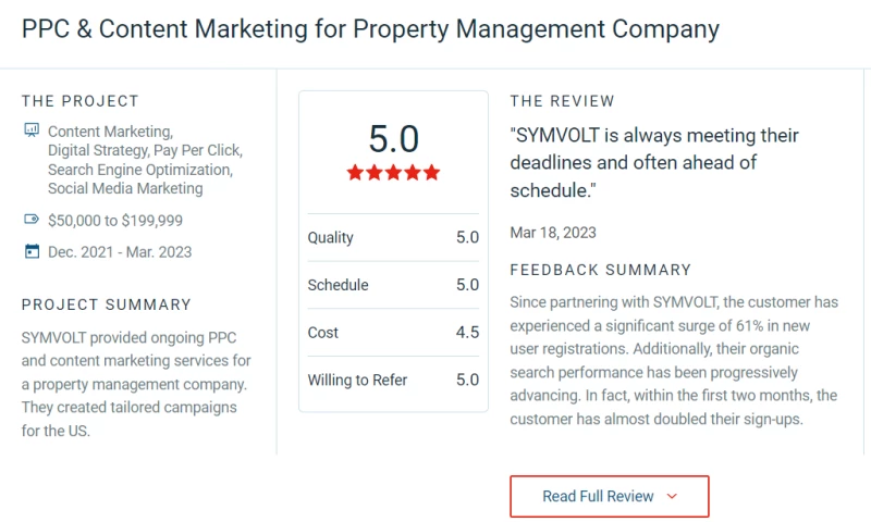 PPC & Content Marketing for Property Management Company