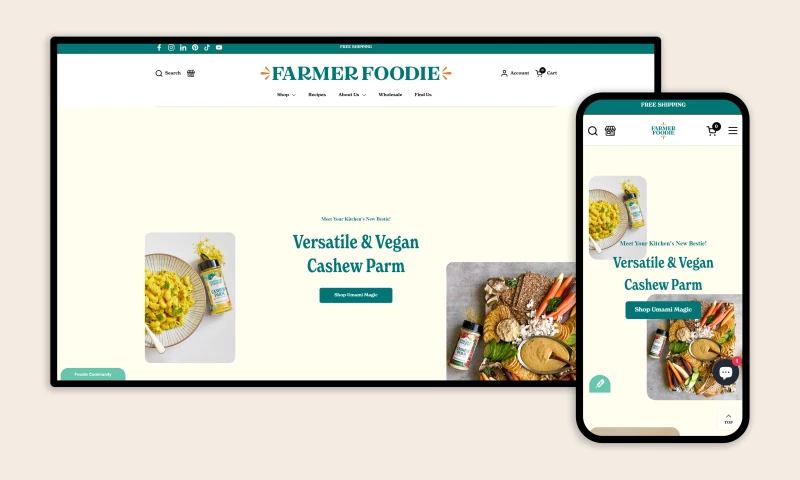 Encyphers - Farmer Foodie store's custom design and development