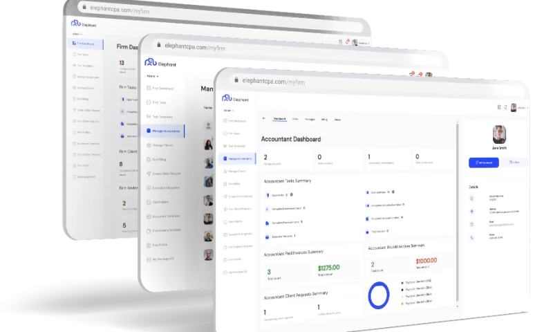 Elephant CPA - Management Software Solution for small to mid-sized accounting firms.