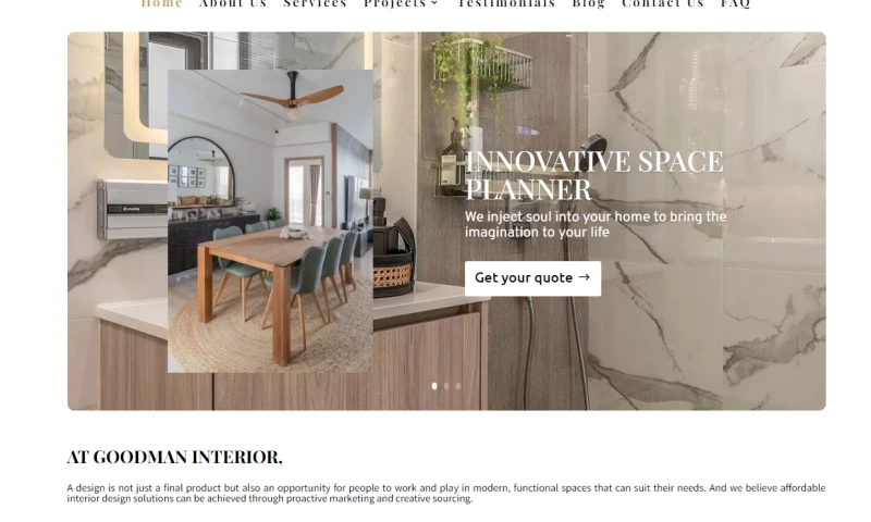 Web Design for Goodman Interior