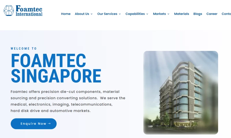 Foamtec Singapore Website Development