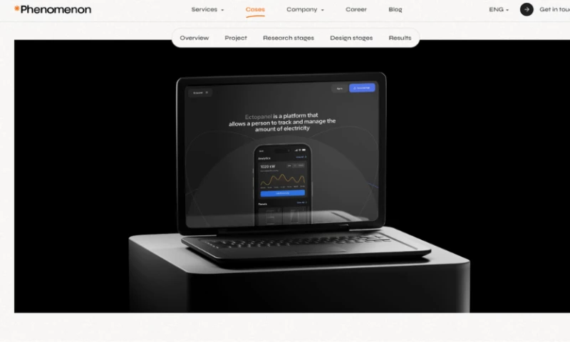 Phenomenon Studio - Ectopanel LCC - Promo website for mobile app