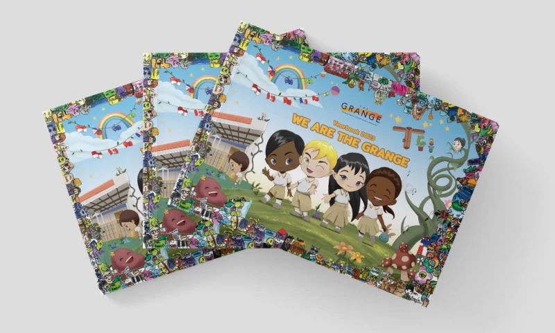 Conquest Creatives - The Grange Institution Yearbook Illustration